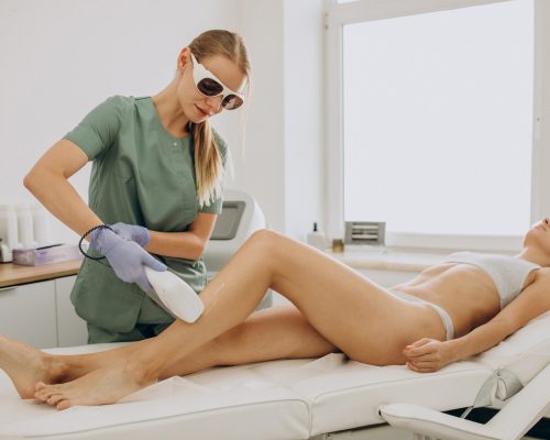 laser hair removal theropy - legs